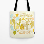 Capricorn surf zodiac sea goat // retro art by surfy birdy Tote Bag Gallery Image 1