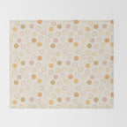 Neutral Smiley Face Pattern Throw Blanket Gallery Image 2