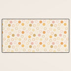 Neutral Smiley Face Pattern Desk Mat Gallery Image 3
