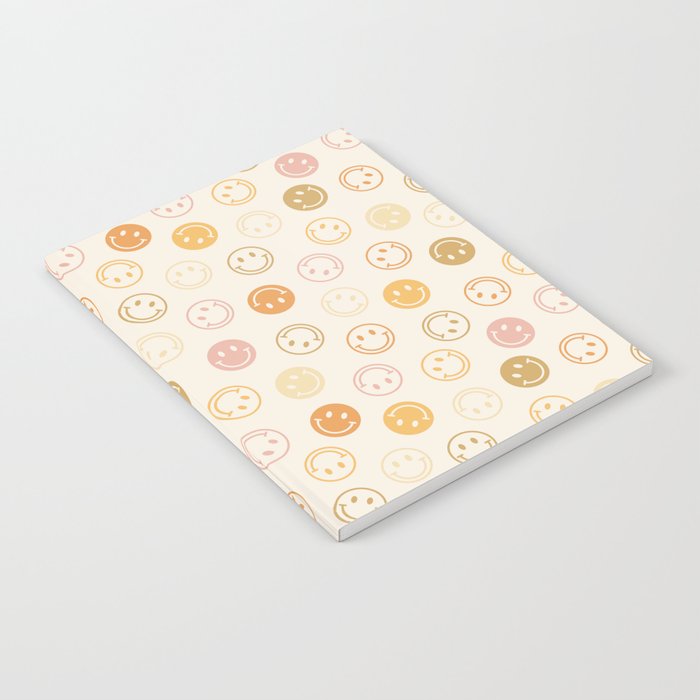 Neutral Smiley Face Pattern Notebook Gallery Image 1