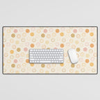 Neutral Smiley Face Pattern Desk Mat Gallery Image 1
