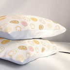 Neutral Smiley Face Pattern Pillow Sham Gallery Image 3
