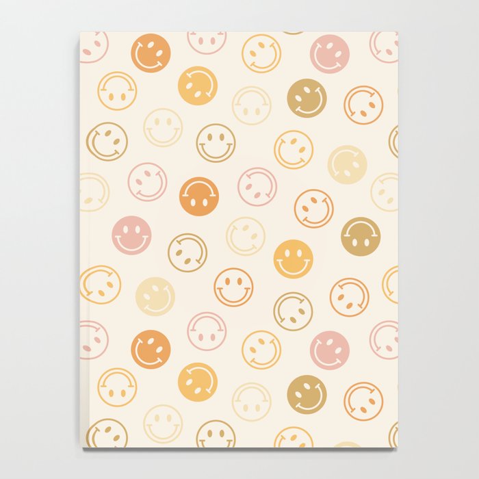 Neutral Smiley Face Pattern Notebook Gallery Image 4