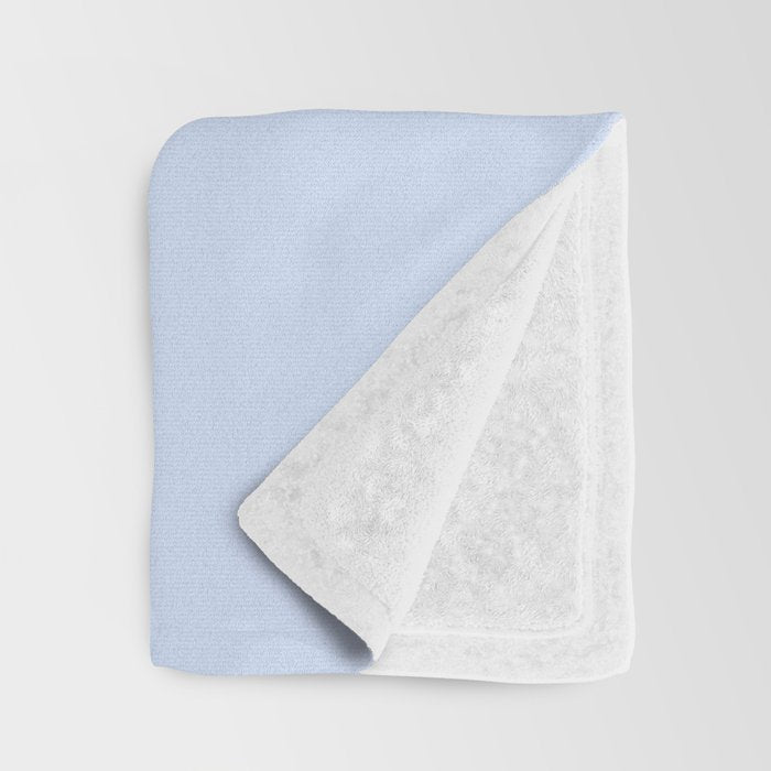 NOW BABY BLUE Pastel Solid Color Shabby Chic Abstract  Throw Blanket Gallery Image 3
