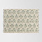 Marigold - sage and dusty blue on linen Rug Gallery Image 2