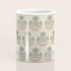 Marigold - sage and dusty blue on linen Coffee Mug Gallery Image 4