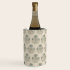 Marigold - sage and dusty blue on linen Wine Chiller Gallery Image 3