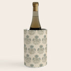 Marigold - sage and dusty blue on linen Wine Chiller Gallery Image 2