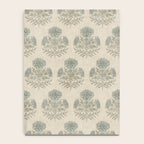Marigold - sage and dusty blue on linen Notebook Gallery Image 4