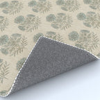 Marigold - sage and dusty blue on linen Rug Gallery Image 4