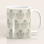 Marigold - sage and dusty blue on linen Coffee Mug Gallery Image 1