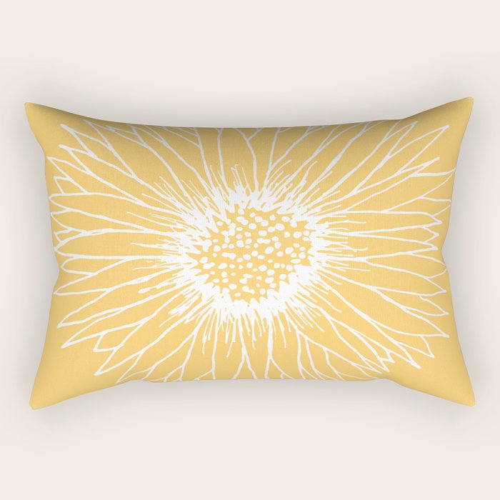 Minimalist Sunflower Rectangular Pillow Gallery Image 2