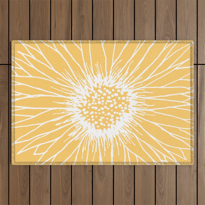 Minimalist Sunflower Outdoor Rug Gallery Image 1