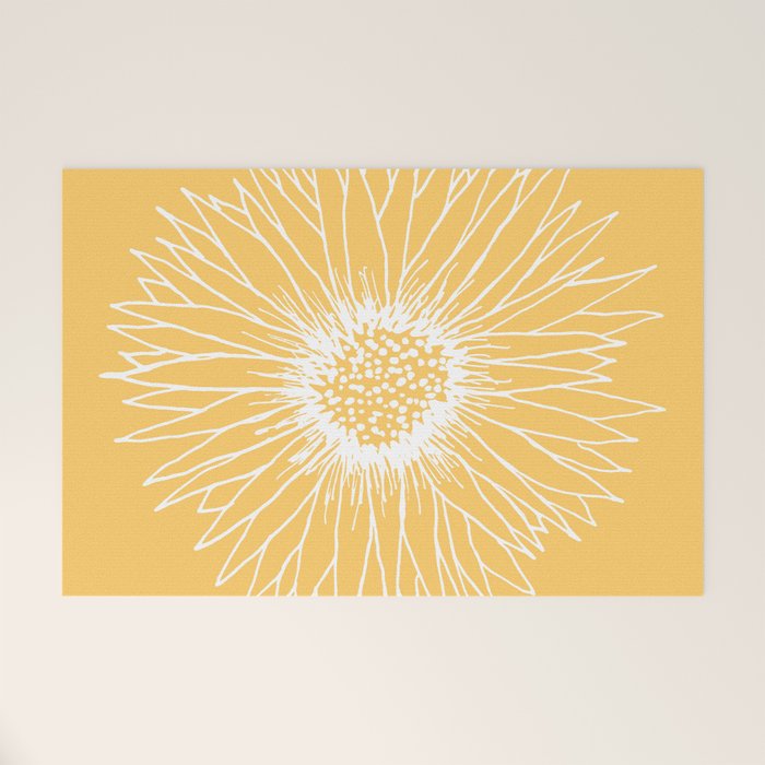 Minimalist Sunflower Welcome Mat Gallery Image 1