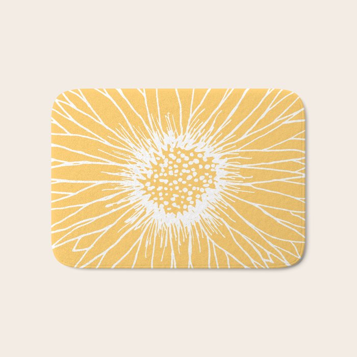 Minimalist Sunflower Bath Mat Gallery Image 1
