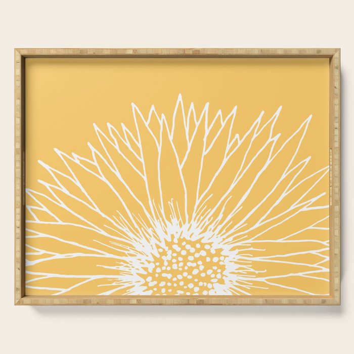 Minimalist Sunflower Serving Tray Gallery Image 1