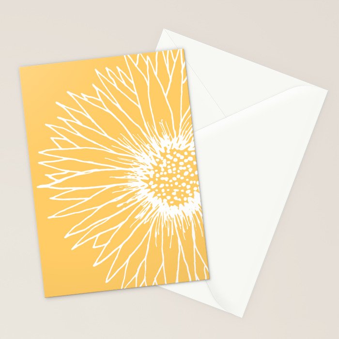 Minimalist Sunflower Stationery Card Gallery Image 2