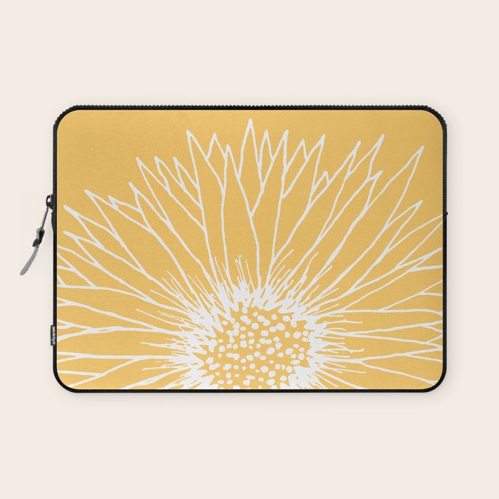 Minimalist Sunflower Laptop Sleeve Gallery Image 1