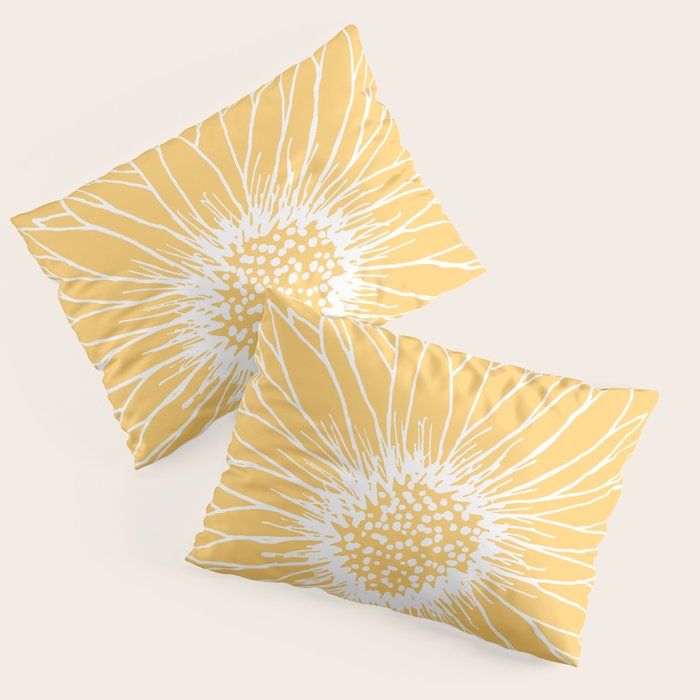 Minimalist Sunflower Pillow Sham Gallery Image 1