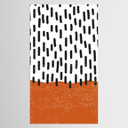 White Background Mid Century Modern Minimalist Rothko Inspired Color Field Red Rain With Lines Geometric Style Tablecloth Gallery Image 2