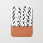White Background Mid Century Modern Minimalist Rothko Inspired Color Field Red Rain With Lines Geometric Style Bath Mat Gallery Image 1