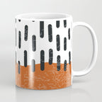 White Background Mid Century Modern Minimalist Rothko Inspired Color Field Red Rain With Lines Geometric Style Coffee Mug Gallery Image 1