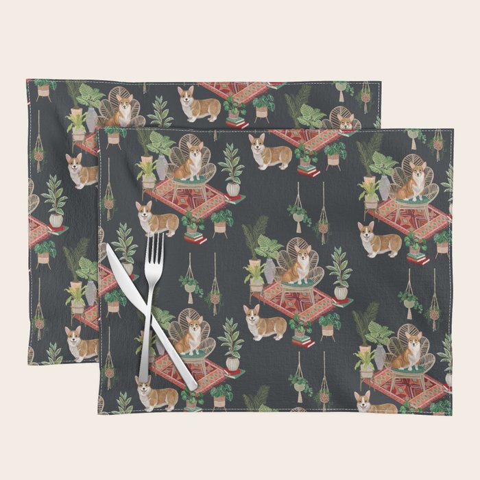 Corgis living room Placemat Gallery Image 1