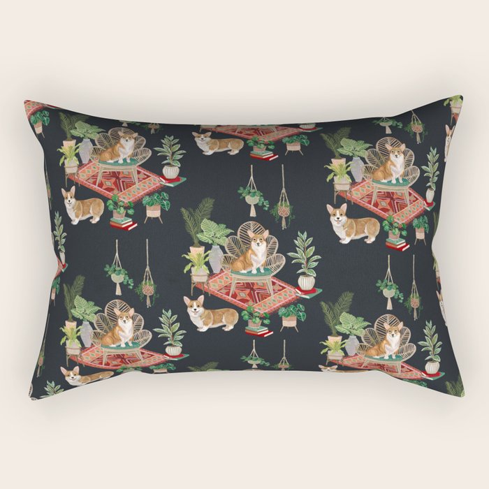 Corgis living room Rectangular Pillow Gallery Image 1