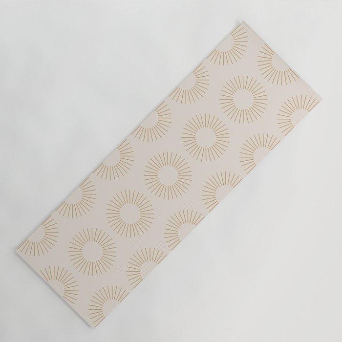 Minimalist Sunray Pattern XIV Natural Neutral Yoga Mat Gallery Image 1