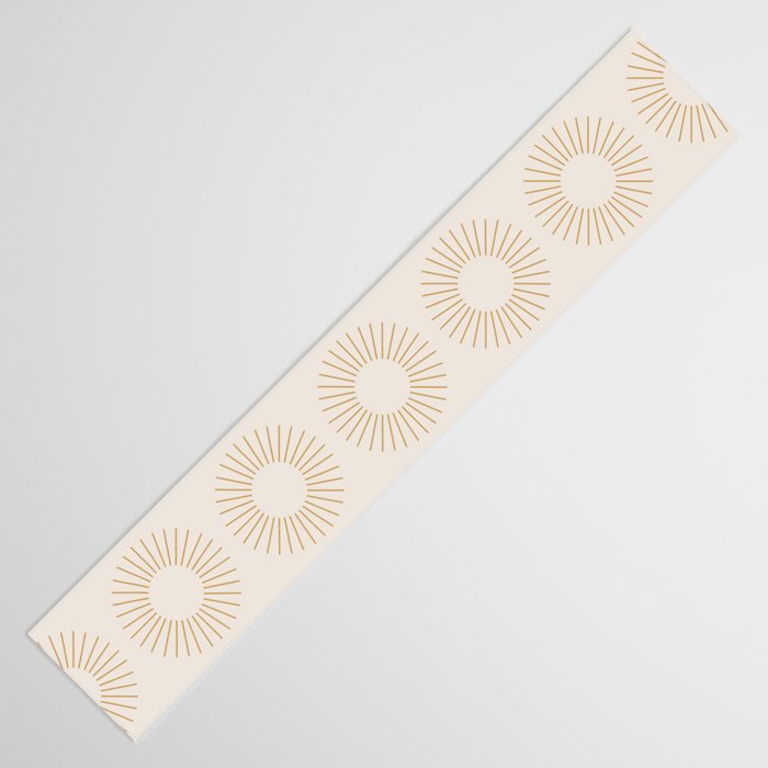 Minimalist Sunray Pattern XIV Natural Neutral Table Runner Gallery Image 3