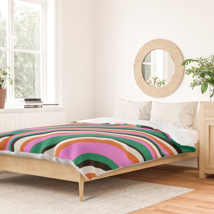Wavy Stripes XIV - Bold Retro Duvet Cover Gallery Image 2