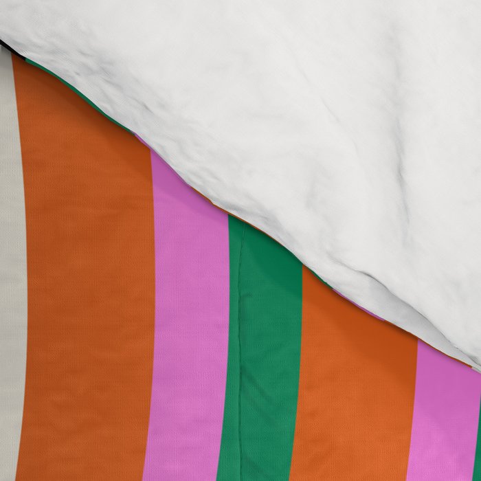 Wavy Stripes XIV - Bold Retro Comforter Gallery Image 4