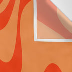 Retro Liquid Swirl Abstract 2 in Bold Orange Wall Tapestry Gallery Image 3