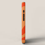 Retro Liquid Swirl Abstract 2 in Bold Orange iPhone Case Gallery Image 2