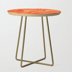 Retro Liquid Swirl Abstract 2 in Bold Orange Side Table Gallery Image 1