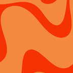 Retro Liquid Swirl Abstract 2 in Bold Orange Coffee Mug Gallery Image 2