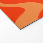 Retro Liquid Swirl Abstract 2 in Bold Orange Welcome Mat Gallery Image 2