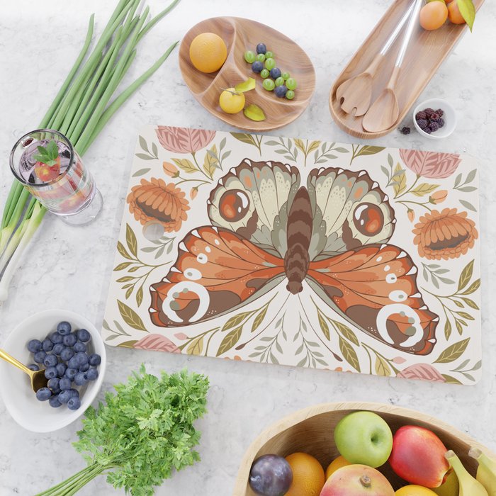 William Morris Inspired Butterfly Cutting Board Gallery Image 2