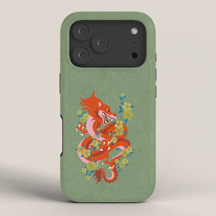 Dragon Dance Among the Blossoms iPhone Case Gallery Image 3