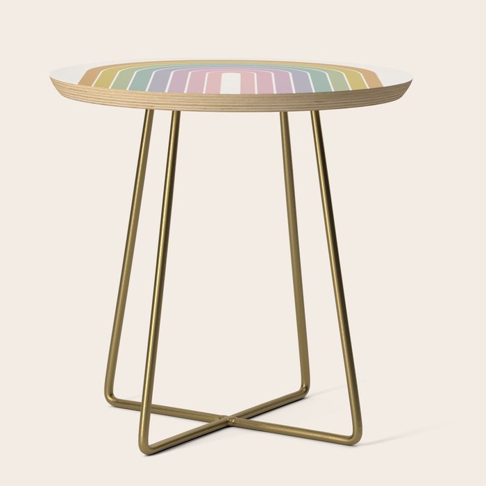 Gradient Arch XXI Tropical Mid Century Modern Rainbow Side Table Gallery Image 1