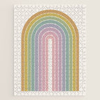 Gradient Arch XXI Tropical Mid Century Modern Rainbow Jigsaw Puzzle Gallery Image 1