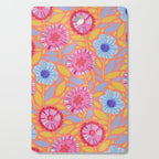 Folk Floral Blossoms in Sweet Peach Cutting Board Gallery Image 1