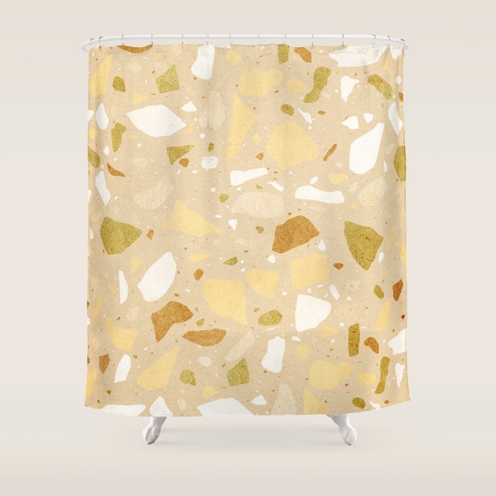 Terrazzo pattern Shower Curtain Gallery Image 1