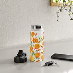 Watercolor California poppies Water Bottle Gallery Image 4
