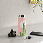 Quirky owl on saguaro cactus Water Bottle Gallery Image 4