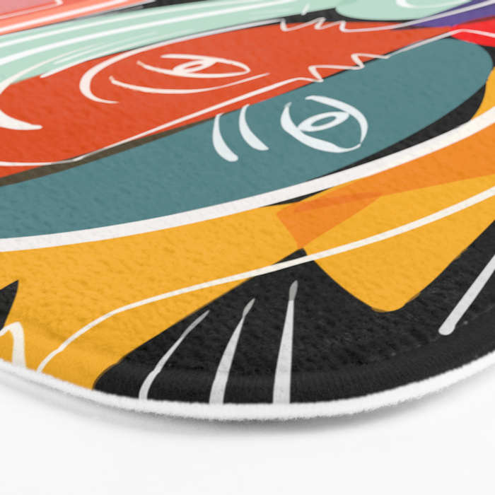 Love your family expressionist cubist street art Bath Mat Gallery Image 3