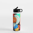 Love your family expressionist cubist street art Water Bottle Gallery Image 1