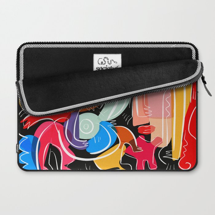 Love your family expressionist cubist street art Laptop Sleeve Gallery Image 2