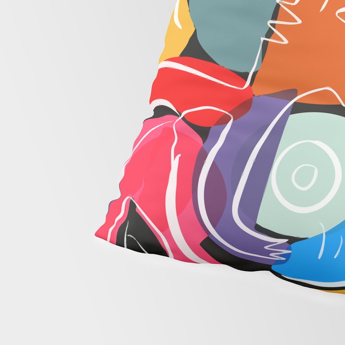 Love your family expressionist cubist street art Pillow Sham Gallery Image 4