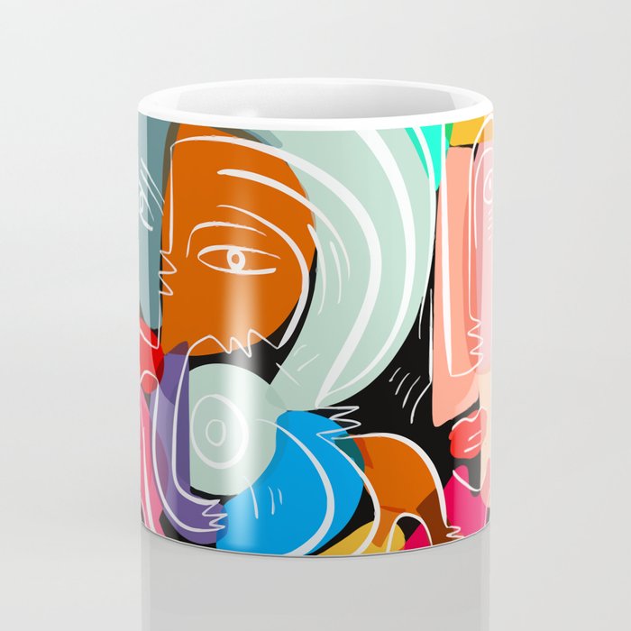 Love your family expressionist cubist street art Coffee Mug Gallery Image 4